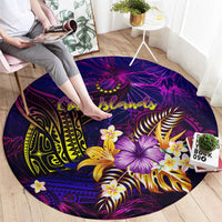 Cook Islands Round Carpet Whale Hibiscus Polynesian DT02 - Polynesian Pride