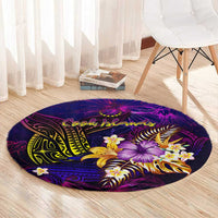 Cook Islands Round Carpet Whale Hibiscus Polynesian DT02 - Polynesian Pride