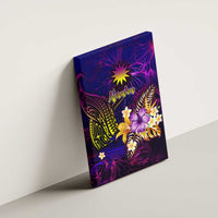 Nauru Canvas Wall Art Whale Hibiscus Polynesian