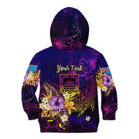 Tuvalu Kid Hoodie Whale Hibiscus Polynesian