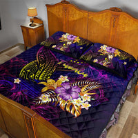 Tuvalu Quilt Bed Set Whale Hibiscus Polynesian