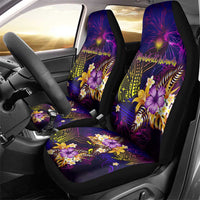 Marshall Islands Car Seat Cover Whale Hibiscus Polynesian