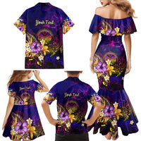 Marshall Islands Family Matching Mermaid Dress and Hawaiian Shirt Whale Hibiscus Polynesian