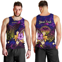 Marshall Islands Men Tank Top Whale Hibiscus Polynesian