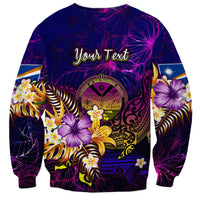Marshall Islands Sweatshirt Whale Hibiscus Polynesian