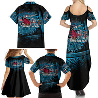 Fiji Rugby Family Matching Summer Maxi Dress and Hawaiian Shirt Bring The Heat DT02 - Polynesian Pride