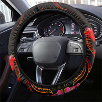 Wallis and Futuna Steering Wheel Cover Octopus Plumeria Polynesian Tattoo