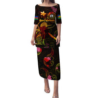 New Caledonia Puletasi Octopus Plumeria Polynesian Tattoo