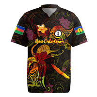 New Caledonia Rugby Jersey Octopus Plumeria Polynesian Tattoo