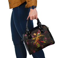 New Caledonia Shoulder Handbag Octopus Plumeria Polynesian Tattoo