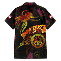 Tahiti French Polynesia Family Matching Short Sleeve Bodycon Dress and Hawaiian Shirt Octopus Plumeria Polynesian Tattoo DT02 - Polynesian Pride