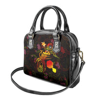 Tahiti French Polynesia Shoulder Handbag Octopus Plumeria Polynesian Tattoo