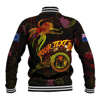 Cook Islands Baseball Jacket Octopus Plumeria Polynesian Tattoo DT02 - Polynesian Pride