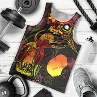 Nauru Men Tank Top Octopus Plumeria Polynesian Tattoo