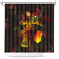 Nauru Shower Curtain Octopus Plumeria Polynesian Tattoo