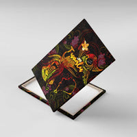 Tuvalu Canvas Wall Art Octopus Plumeria Polynesian Tattoo