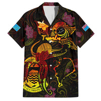 Tuvalu Family Matching Tank Maxi Dress and Hawaiian Shirt Octopus Plumeria Polynesian Tattoo