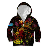 Tuvalu Kid Hoodie Octopus Plumeria Polynesian Tattoo