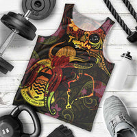 Tuvalu Men Tank Top Octopus Plumeria Polynesian Tattoo