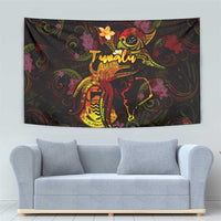 Tuvalu Tapestry Octopus Plumeria Polynesian Tattoo