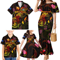 Northern Mariana Islands Family Matching Mermaid Dress and Hawaiian Shirt Octopus Plumeria Polynesian Tattoo DT02 - Polynesian Pride
