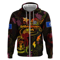 Northern Mariana Islands Hoodie Octopus Plumeria Polynesian Tattoo