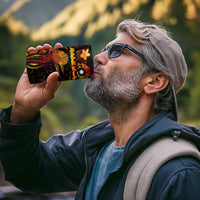 Marshall Islands 4 in 1 Can Cooler Tumbler Octopus Plumeria Polynesian Tattoo