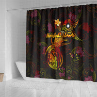 Marshall Islands Shower Curtain Octopus Plumeria Polynesian Tattoo