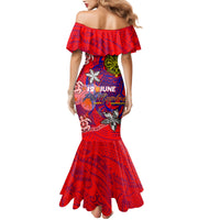 Personalized Philippines 12 June Independence Day Mermaid Dress Polynesian Turtle Plumeria DT02 - Polynesian Pride