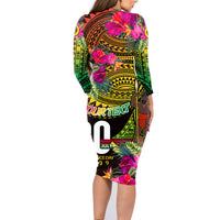 Personalised Vanuatu Independence Day 30 July Family Matching Long Sleeve Bodycon Dress and Hawaiian Shirt Hibiscus Polynesian Pattern DT02 - Polynesian Pride