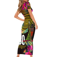 Personalised Vanuatu Independence Day 30 July Family Matching Short Sleeve Bodycon Dress and Hawaiian Shirt Hibiscus Polynesian Pattern DT02 - Polynesian Pride