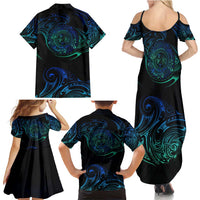 Sea Animal Polynesia Family Matching Summer Maxi Dress and Hawaiian Shirt Polynesian Pattern
