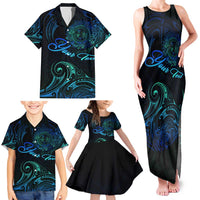 Sea Animal Polynesia Family Matching Tank Maxi Dress and Hawaiian Shirt Polynesian Pattern