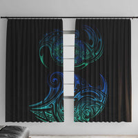 Sea Animal Polynesia Window Curtain Polynesian Pattern