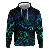 Sea Animal Polynesia Zip Hoodie Polynesian Pattern DT02 Pullover Hoodie Black - Polynesian Pride