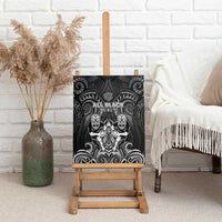 All Black Canvas Wall Art New Zealand Rugby Mascot Maori