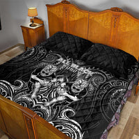 All Black Quilt Bed Set New Zealand Rugby Mascot Maori