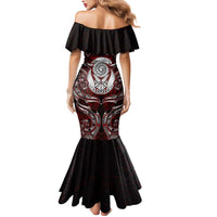 Personalized New Zealand Aotearoa Rugby Mermaid Dress Maori Fern Tattoo Art