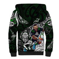 Personalized NZ Aotearoa Rugby Sherpa Hoodie New Zealand Silver Fern