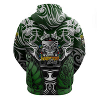 Personalised Warriors Maori Darts Hoodie New Zealand Darts Silver Fern