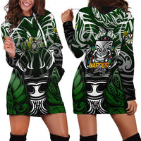 Personalised Warriors Maori Darts Hoodie Dress New Zealand Darts Silver Fern DT02 - Polynesian Pride
