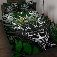 Warriors Maori Darts Quilt Bed Set New Zealand Darts Silver Fern