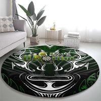 Warriors Maori Darts Round Carpet New Zealand Darts Silver Fern