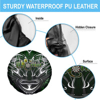Warriors Maori Darts Spare Tire Cover New Zealand Darts Silver Fern