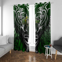 Warriors Maori Darts Window Curtain New Zealand Darts Silver Fern