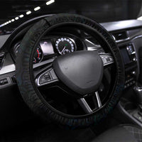 New Zealand Darts Steering Wheel Cover NZ Paua Shell Maori Fern DT02 Universal Fit Black - Polynesian Pride