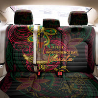 Vanuatu 45th Independence Anniversary Back Car Seat Cover Flower Melanesian Namele Turtle - Polynesian Pride