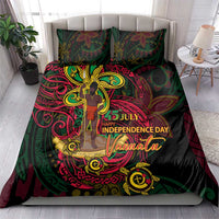 Vanuatu 45th Independence Anniversary Bedding Set Flower Melanesian Namele Turtle - Polynesian Pride