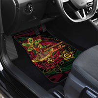Vanuatu 45th Independence Anniversary Car Mats Flower Melanesian Namele Turtle - Polynesian Pride