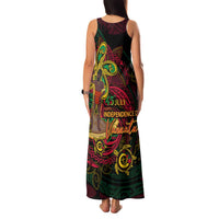 Custom Vanuatu 45th Independence Anniversary Family Matching Tank Maxi Dress and Hawaiian Shirt Flower Melanesian Namele Turtle - Polynesian Pride